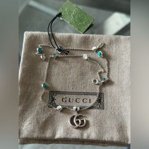 Gucci double G mother of pearl necklace